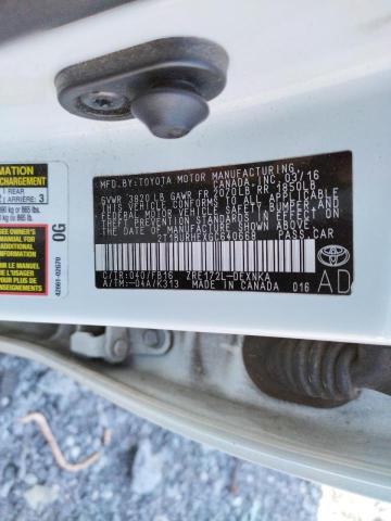 Photo 10 from auction – 2016 TOYOTA COROLLA L with VIN 2T1BURHEXGC640668