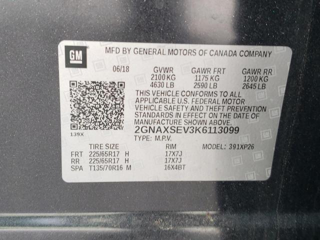 Photo 10 from auction – 2019 CHEVROLET EQUINOX LS with VIN 2GNAXSEV3K6113099