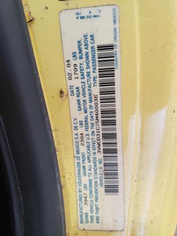 Photo 10 from auction – 2005 VOLKSWAGEN NEW BEETLE with VIN 3VWCD31C75M400036