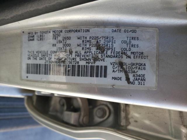 Photo 10 from auction – 2000 TOYOTA 4RUNNER SR with VIN JT3GN86RXY0156728
