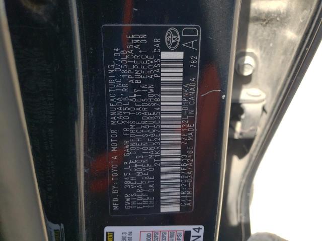 Photo 10 from auction – 2005 TOYOTA COROLLA MA with VIN 2T1KR32E75C354782