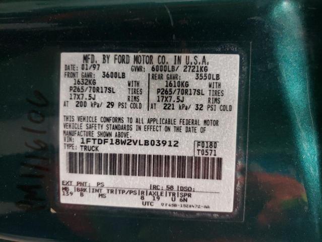 Photo 10 from auction – 1997 FORD F150 with VIN 1FTDF18W2VLB03912