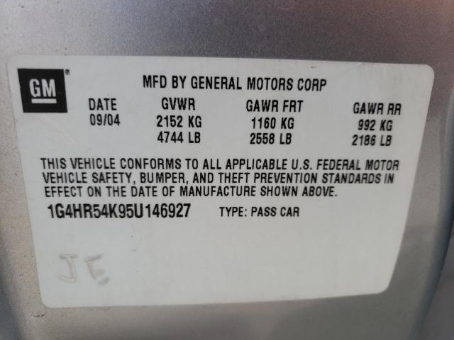 Photo 10 from auction – 2005 BUICK LESABRE with VIN 1G4HR54K95U146927