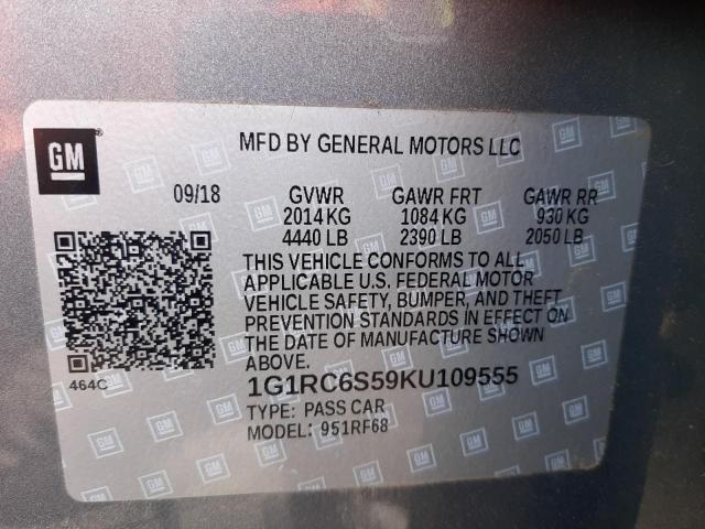 Photo 10 from auction – 2019 CHEVROLET VOLT LT with VIN 1G1RC6S59KU109555