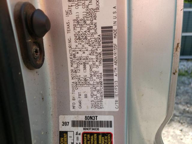 Photo 10 from auction – 2012 TOYOTA TACOMA with VIN 5TFPX4EN7CX007464