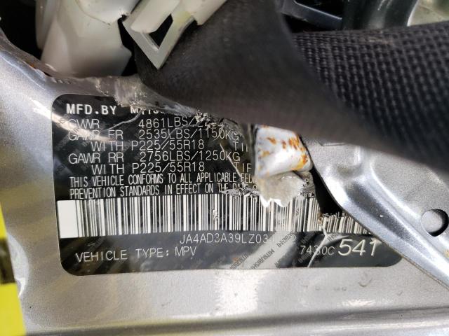 Photo 10 from auction – 2020 MITSUBISHI OUTLANDER with VIN JA4AD3A39LZ034922