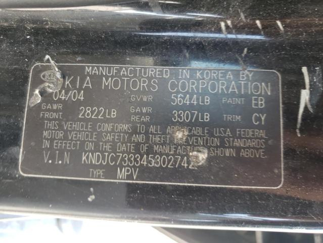 Photo 10 from auction – 2004 KIA SORENTO EX with VIN KNDJC733345302742