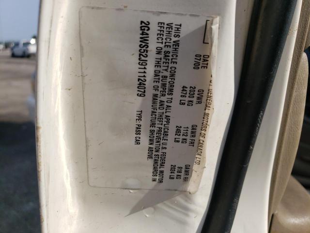 Photo 10 from auction – 2001 BUICK CENTURY CU with VIN 2G4WS52J911124079