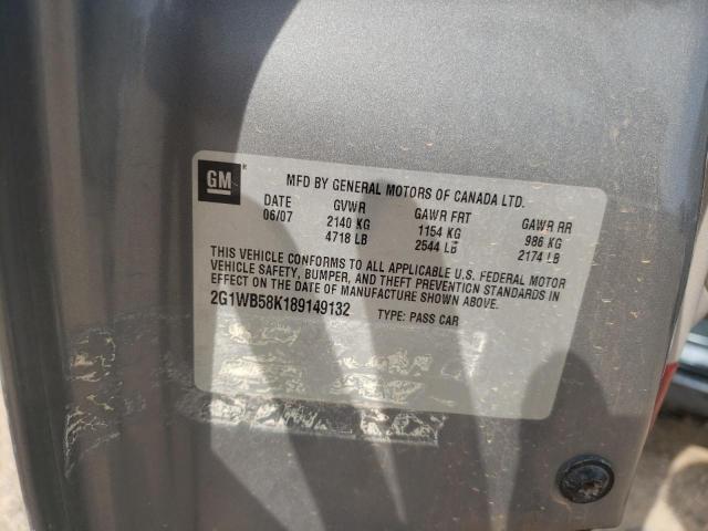 Photo 10 from auction – 2008 CHEVROLET IMPALA with VIN 2G1WB58K189149132