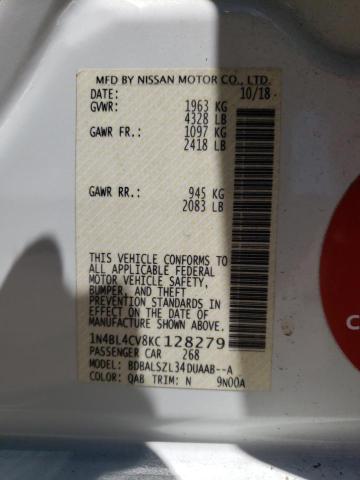 Photo 10 from auction – 2019 NISSAN ALTIMA SR with VIN 1N4BL4CV8KC128279