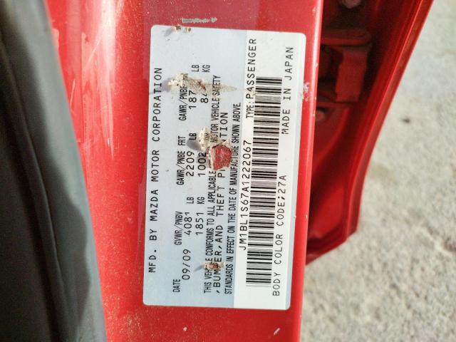 Photo 10 from auction – 2010 MAZDA 3 S with VIN JM1BL1S67A1222067