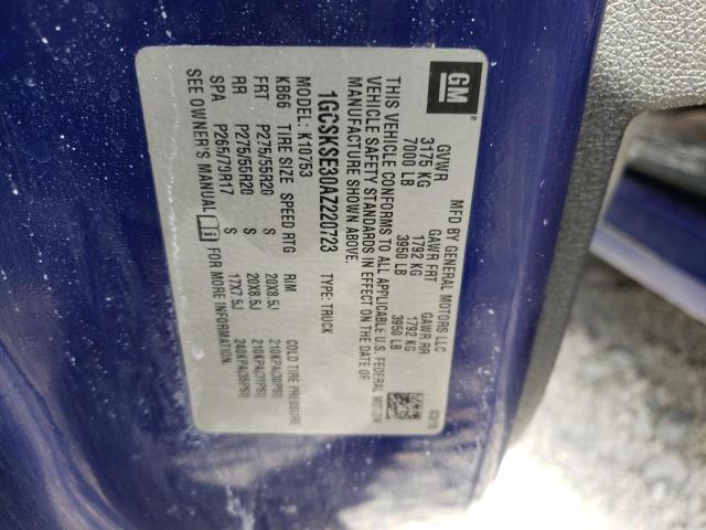Photo 10 from auction – 2010 CHEVROLET SILVERADO with VIN 1GCSKSE30AZ220723