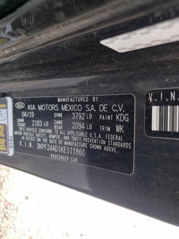 Photo 10 from auction – 2019 KIA FORTE FE with VIN 3KPF24AD1KE111860