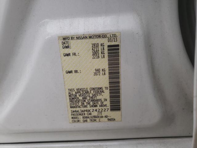 Photo 10 from auction – 2013 NISSAN ALTIMA 2.5 with VIN 1N4AL3AP4DC242227