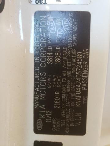 Photo 10 from auction – 2013 KIA FORTE EX with VIN KNAFU4A24D5724589