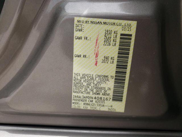 Photo 10 from auction – 2015 NISSAN ALTIMA 2.5 with VIN 1N4AL3AP0FN408167