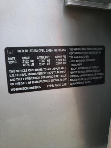 Photo 10 from auction – 2011 BUICK REGAL CXL with VIN W04GN5EC6B1085935