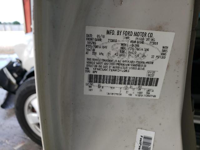 Photo 10 from auction – 2010 FORD ESCAPE XLS with VIN 1FMCU0C72AKD12283