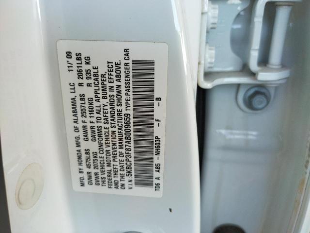 Photo 10 from auction – 2010 HONDA ACCORD EXL with VIN 5KBCP3F87AB009659