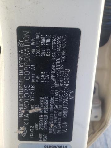 Photo 10 from auction – 2012 KIA SOUL with VIN KNDJT2A52C7459348