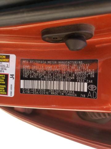 Photo 10 from auction – 2013 TOYOTA COROLLA BA with VIN 2T1BU4EE3DC083217