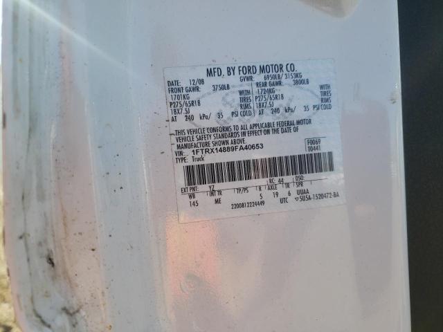Photo 10 from auction – 2009 FORD F150 SUPER with VIN 1FTRX14889FA40653