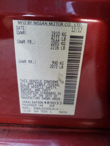 Photo 10 from auction – 2013 NISSAN ALTIMA 2.5 with VIN 1N4AL3AP3DN489033