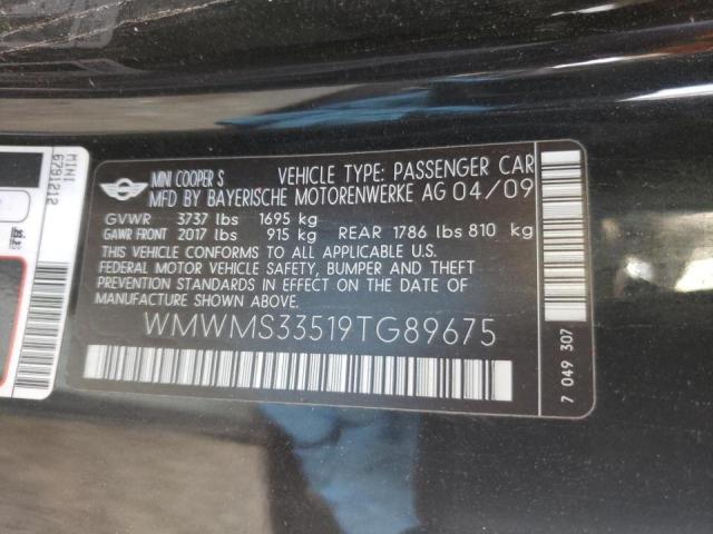 Photo 10 from auction – 2009 MINI COOPER S with VIN WMWMS33519TG89675