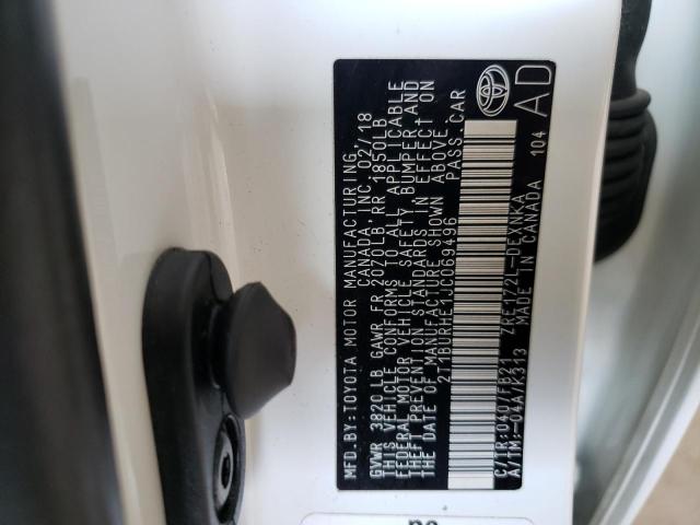 Photo 10 from auction – 2018 TOYOTA COROLLA L with VIN 2T1BURHE1JC069496
