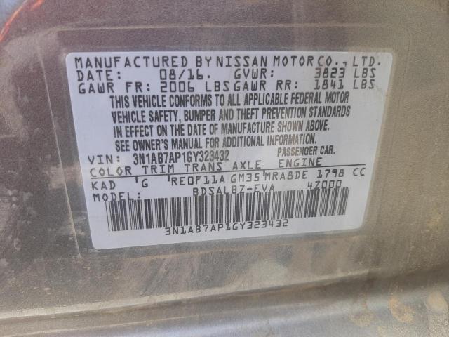 Photo 10 from auction – 2016 NISSAN SENTRA S with VIN 3N1AB7AP1GY323432