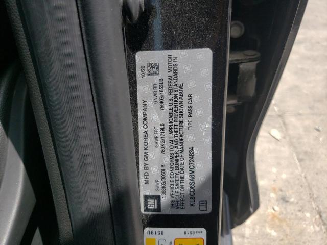 Photo 10 from auction – 2021 CHEVROLET SPARK 1LT with VIN KL8CD6SA8MC724834