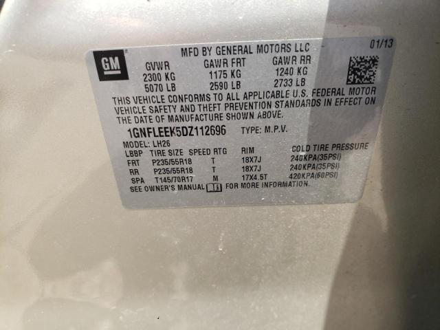 Photo 10 from auction – 2013 CHEVROLET EQUINOX LT with VIN 1GNFLEEK5DZ112696