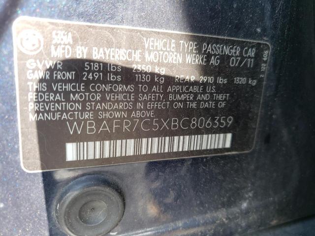 Photo 10 from auction – 2011 BMW 535 I with VIN WBAFR7C5XBC806359