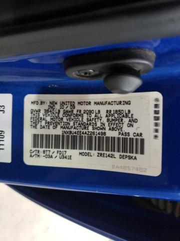 Photo 10 from auction – 2010 TOYOTA COROLLA with VIN 1NXBU4EE4AZ261498