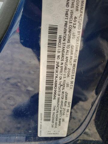 Photo 10 from auction – 2011 VOLKSWAGEN JETTA BASE with VIN 3VW1K7AJ4BM399586