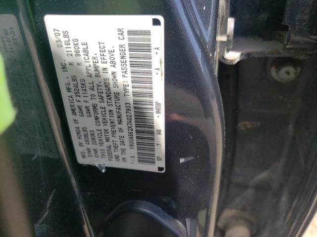 Photo 10 from auction – 2007 ACURA TL with VIN 19UUA662X7A027903
