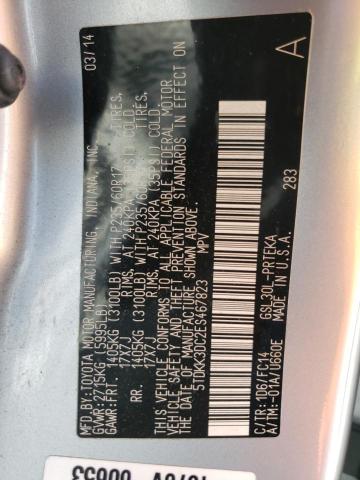 Photo 10 from auction – 2014 TOYOTA SIENNA LE with VIN 5TDKK3DC2ES467823
