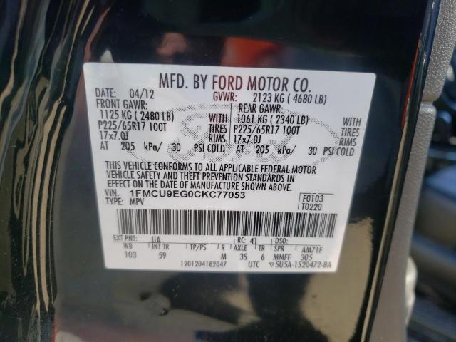 Photo 10 from auction – 2012 FORD ESCAPE LIM with VIN 1FMCU9EG0CKC77053