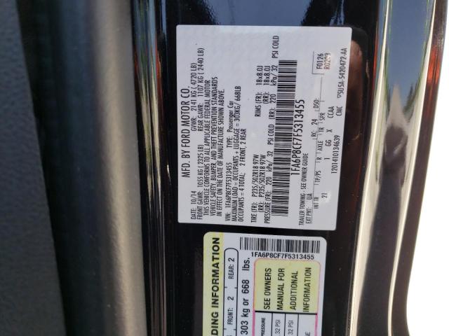 Photo 10 from auction – 2015 FORD MUSTANG GT with VIN 1FA6P8CF7F5313455