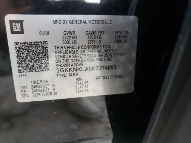 Photo 10 from auction – 2019 GMC ACADIA SLE with VIN 1GKKNKLA0KZ274893