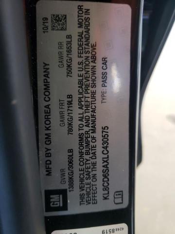 Photo 10 from auction – 2020 CHEVROLET SPARK 1LT with VIN KL8CD6SAXLC430575