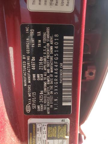Photo 10 from auction – 2015 KIA OPTIMA SX with VIN 5XXGR4A64FG514018