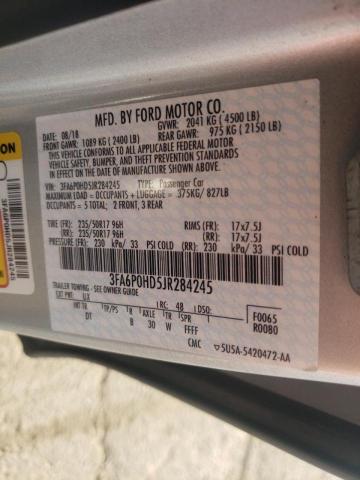 Photo 10 from auction – 2018 FORD FUSION SE with VIN 3FA6P0HD5JR284245