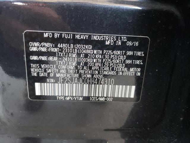 Photo 10 from auction – 2017 SUBARU FORESTER 2 with VIN JF2SJAJC0HH474310