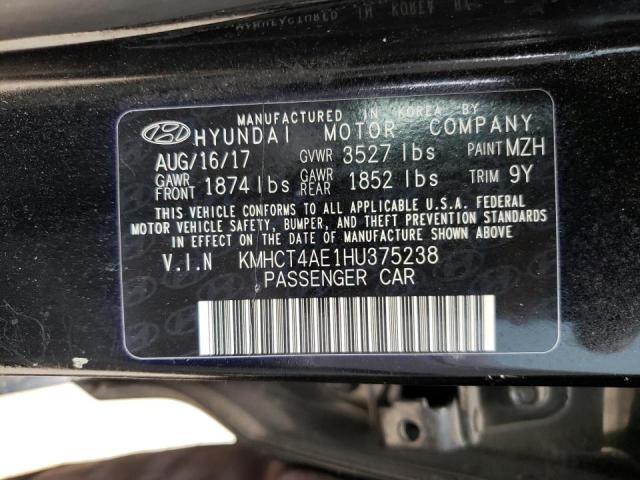 Photo 10 from auction – 2017 HYUNDAI ACCENT SE with VIN KMHCT4AE1HU375238