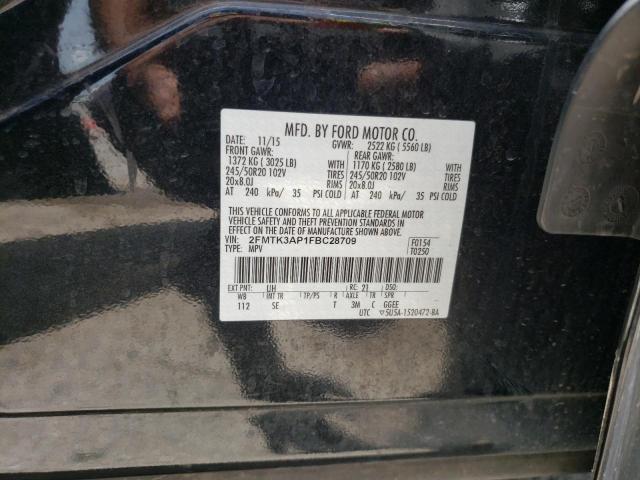 Photo 10 from auction – 2015 FORD EDGE SPORT with VIN 2FMTK3AP1FBC28709