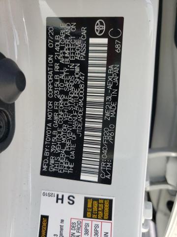 Photo 10 from auction – 2021 TOYOTA COROLLA LE with VIN JTDEAMDE4MJ008747