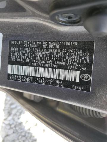 Photo 10 from auction – 2017 TOYOTA CAMRY LE with VIN 4T1BF1FK4HU653789