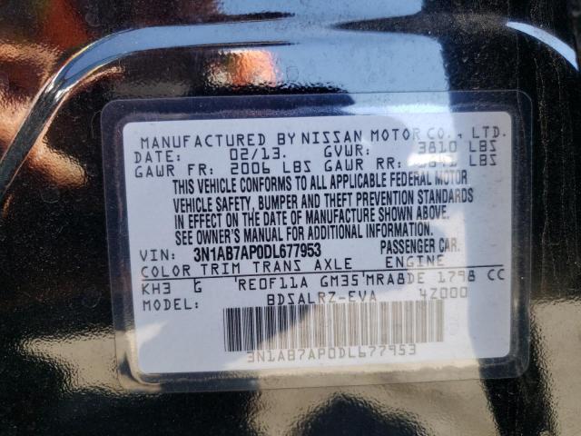 Photo 10 from auction – 2013 NISSAN SENTRA S with VIN 3N1AB7AP0DL677953