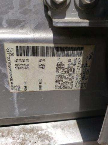 Photo 10 from auction – 2012 NISSAN ALTIMA BAS with VIN 1N4AL2AP6CC223087